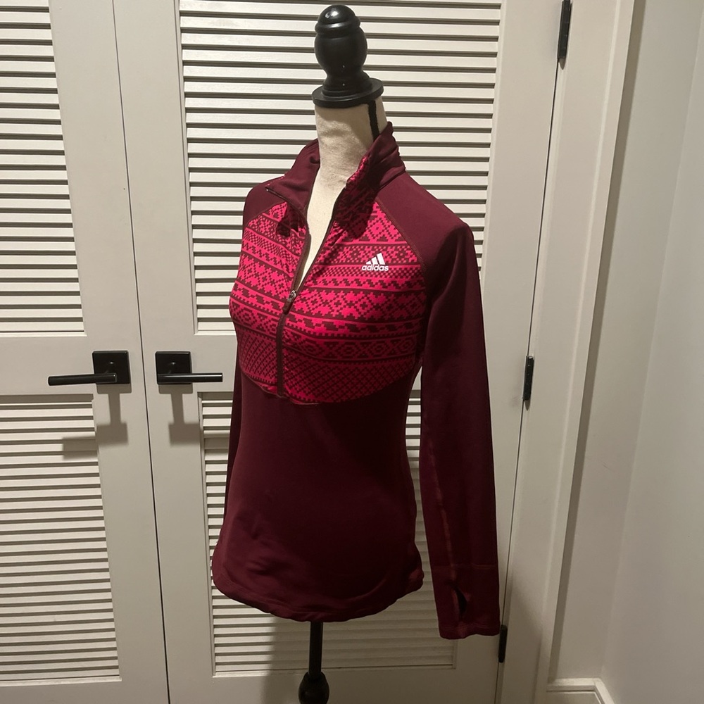 Adidas Bold Red and Pink Climawarm Jacket - Picture 3 of 8
